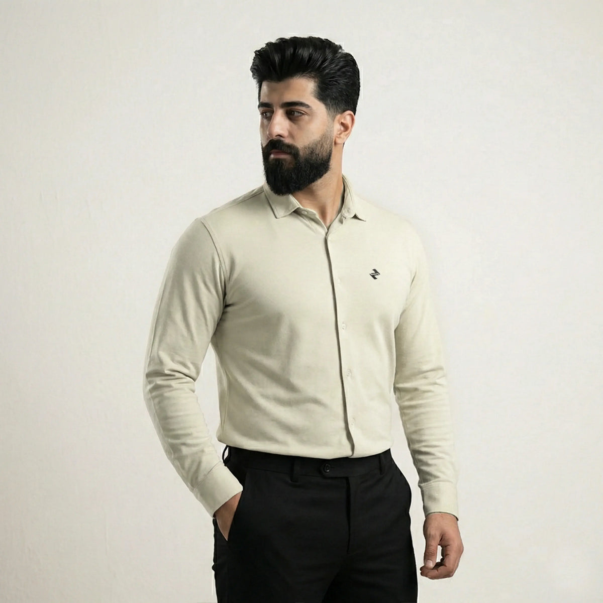CL SMART SHIRT - BEIGE
