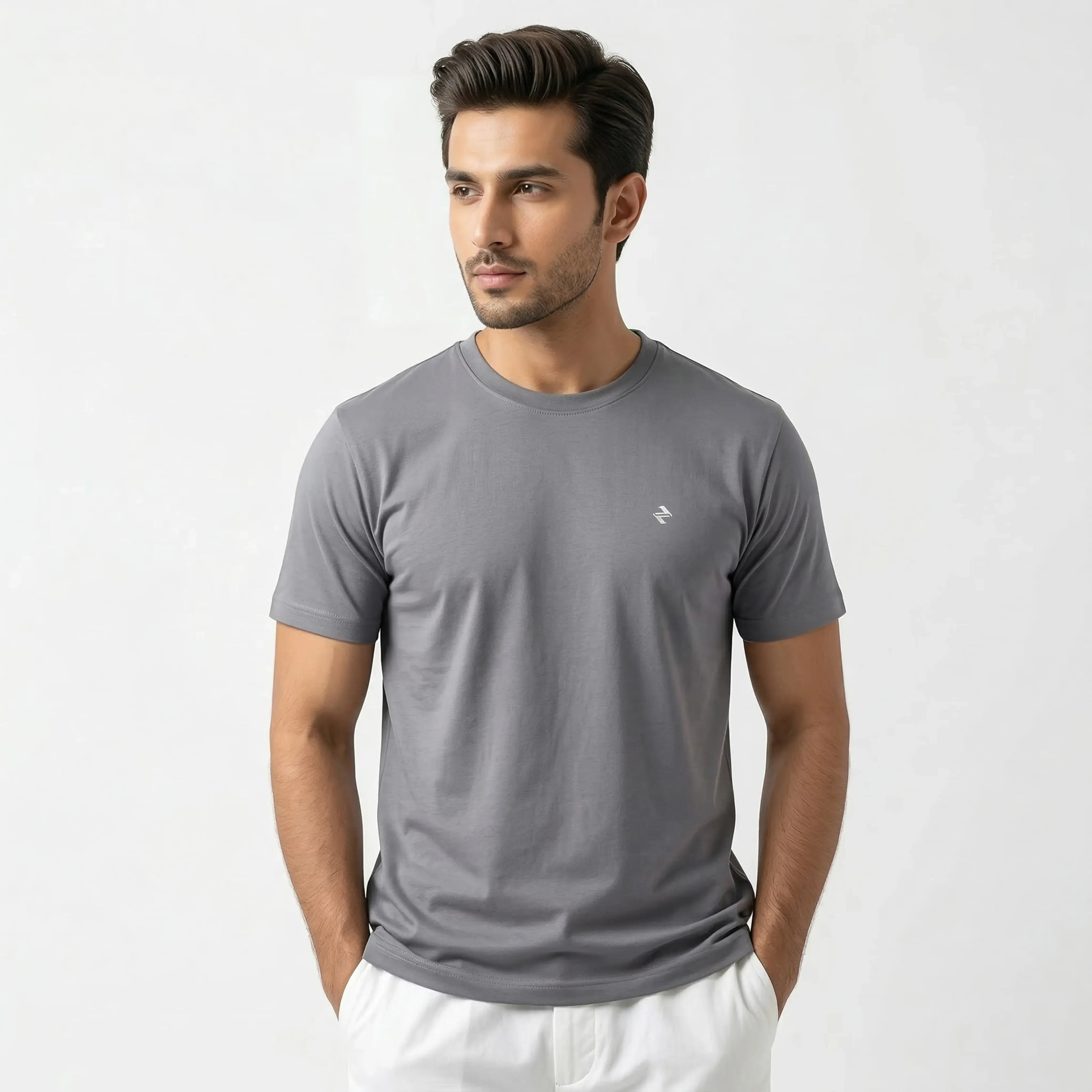 REGULAR T-SHIRT GREY NAVZA