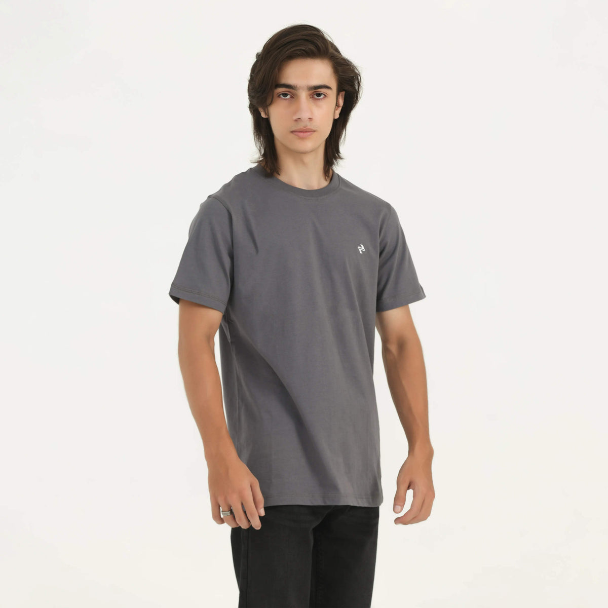 CL REGULAR FIT TEE GREY NAVZA