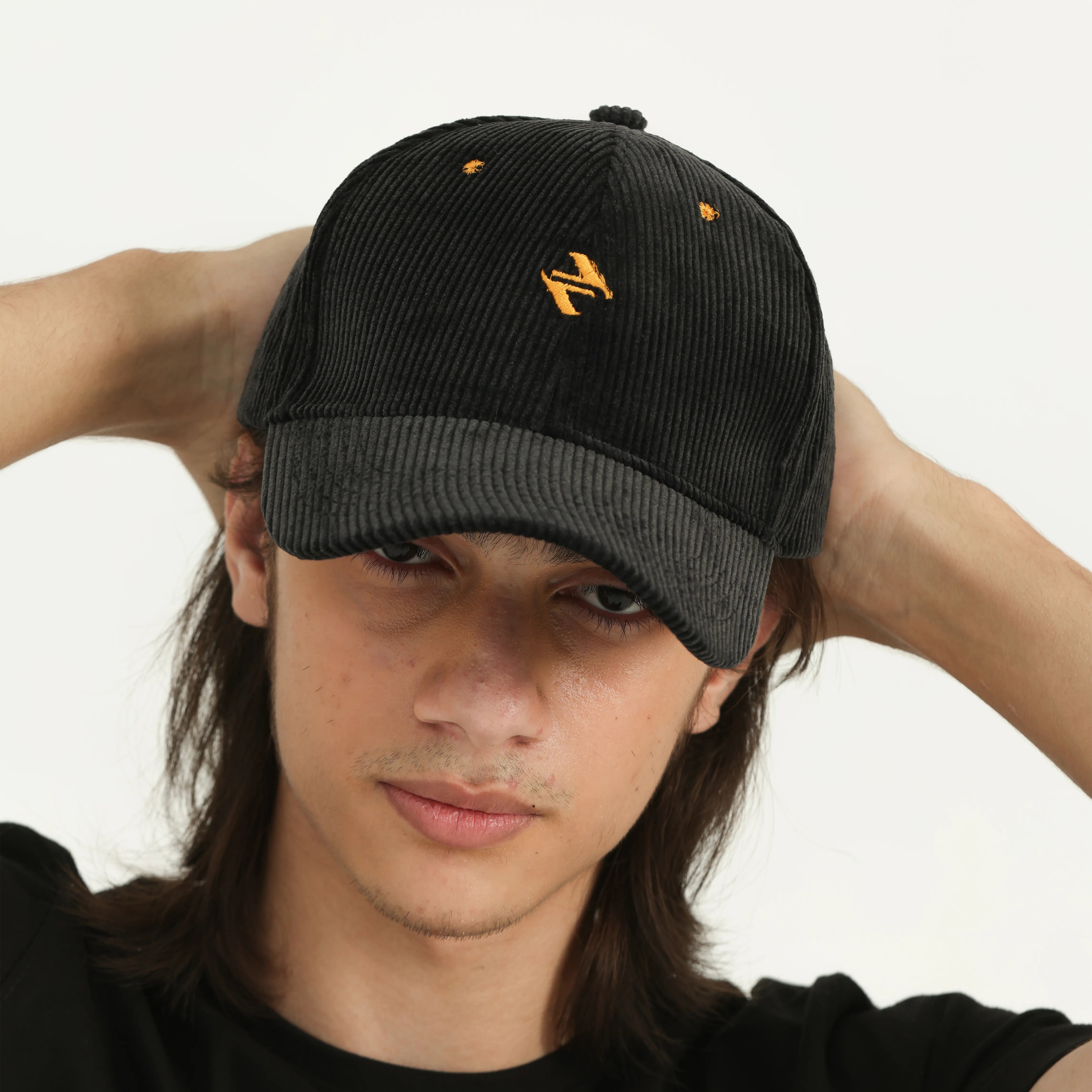 CORDUROY CAP | JET BLACK