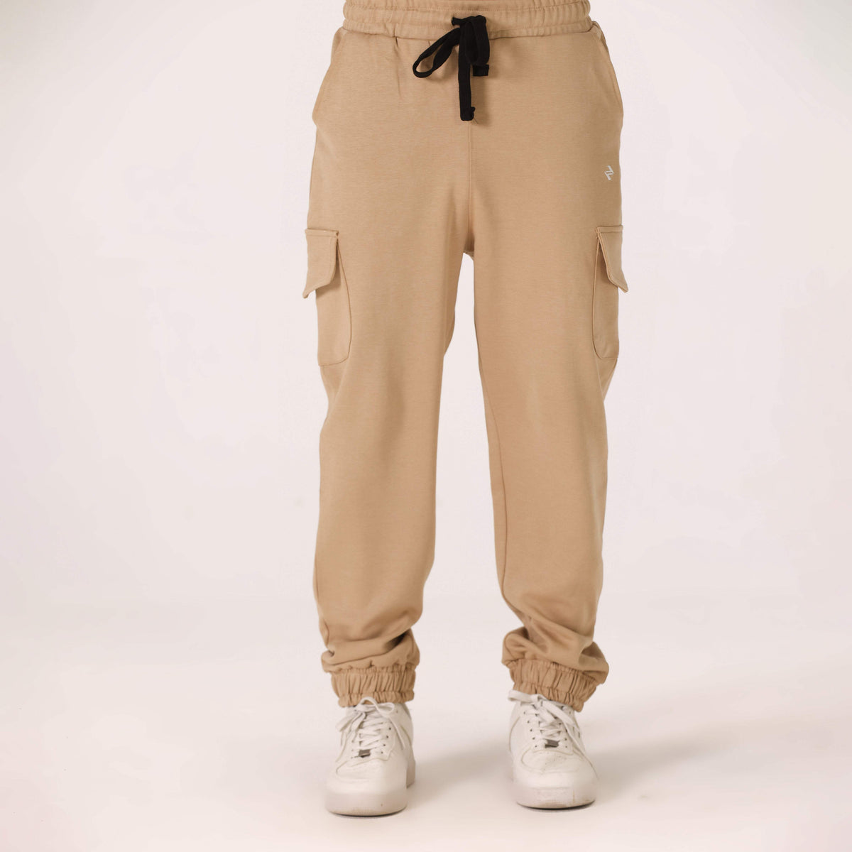 COTTON INTERLOCK CARGO JOGGER PANT – CAMEL