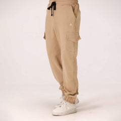 COTTON INTERLOCK CARGO JOGGER PANT – CAMEL