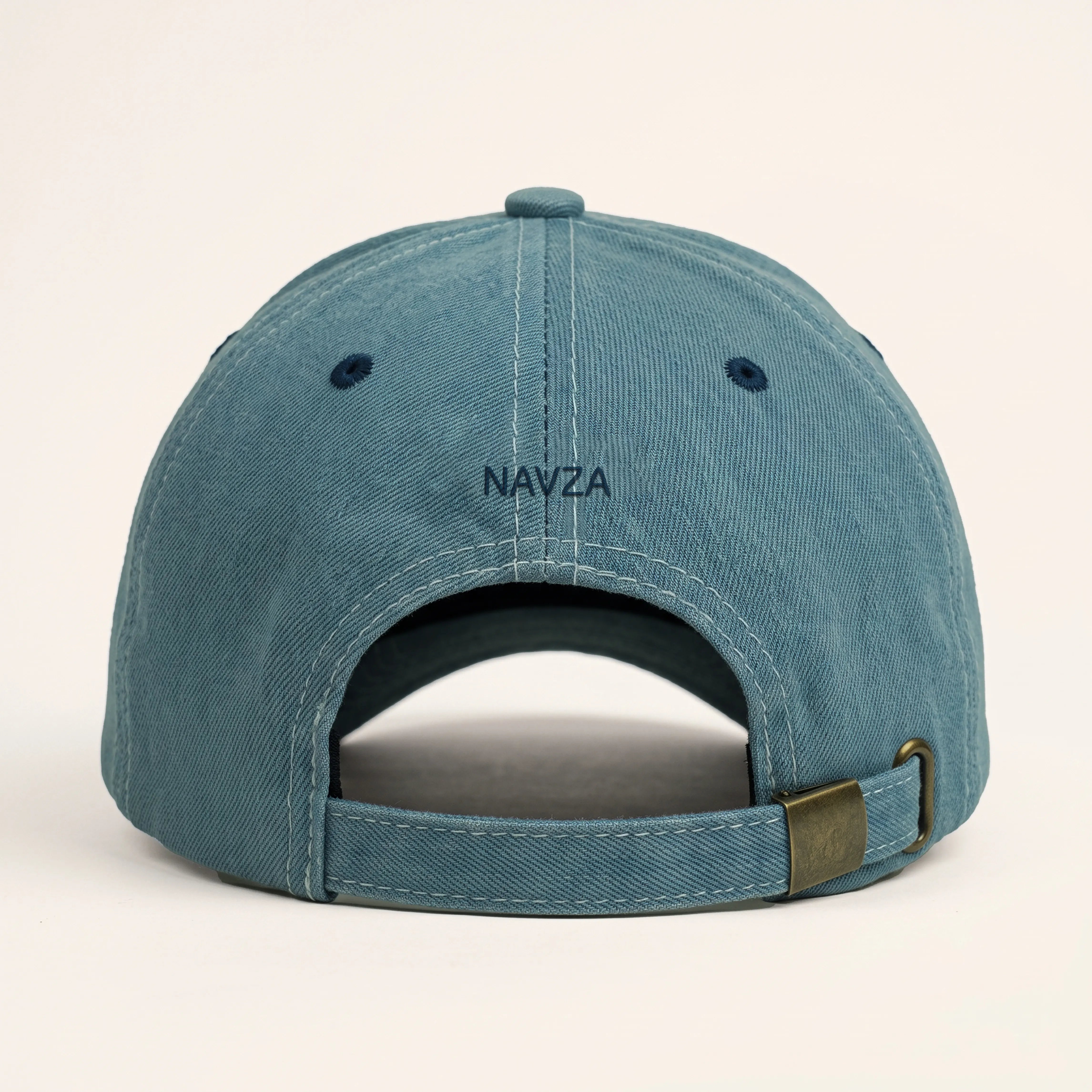 WATERFALL TEXTURED DENIM CAP | MEDIUM BLUE