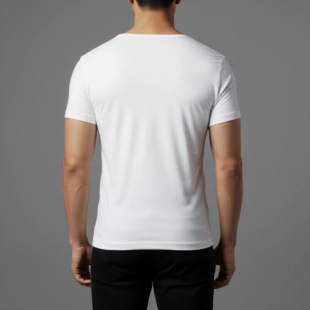 Half Sleeves Vest White | NAVZA