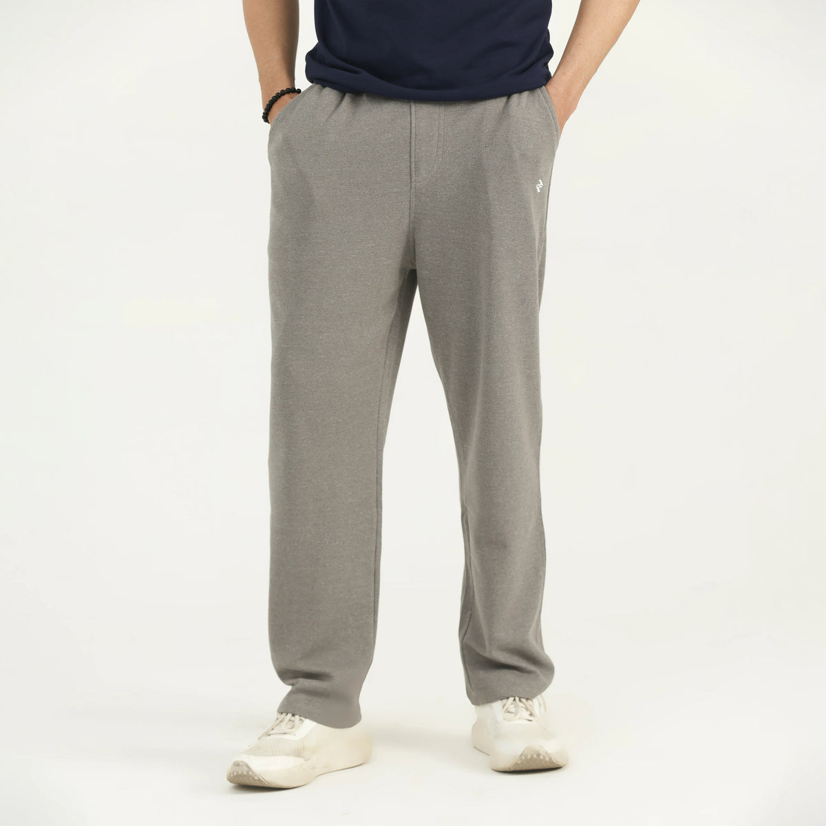 INTERLOCK COTTON TROUSERS - GREY