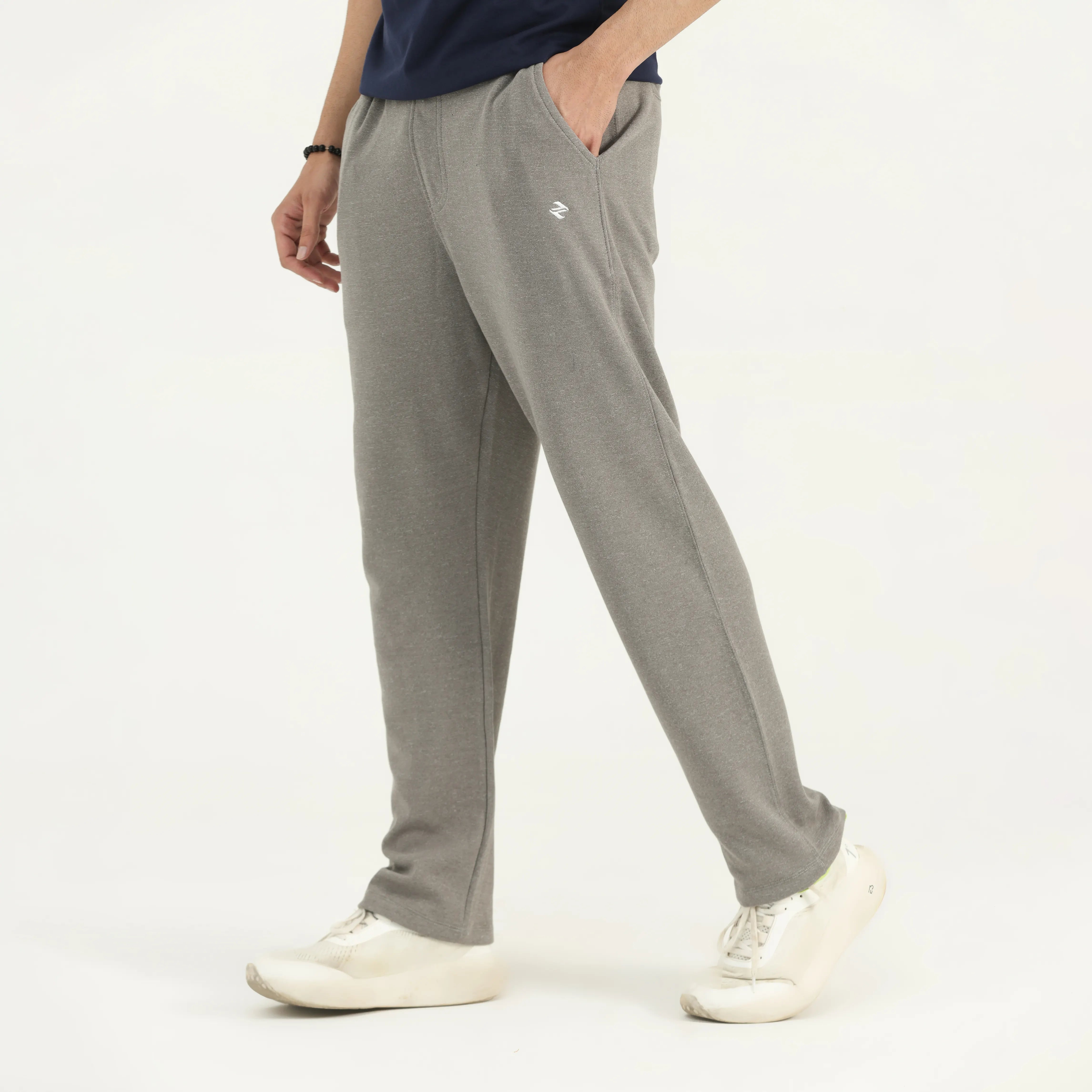 INTERLOCK COTTON TROUSERS - GREY