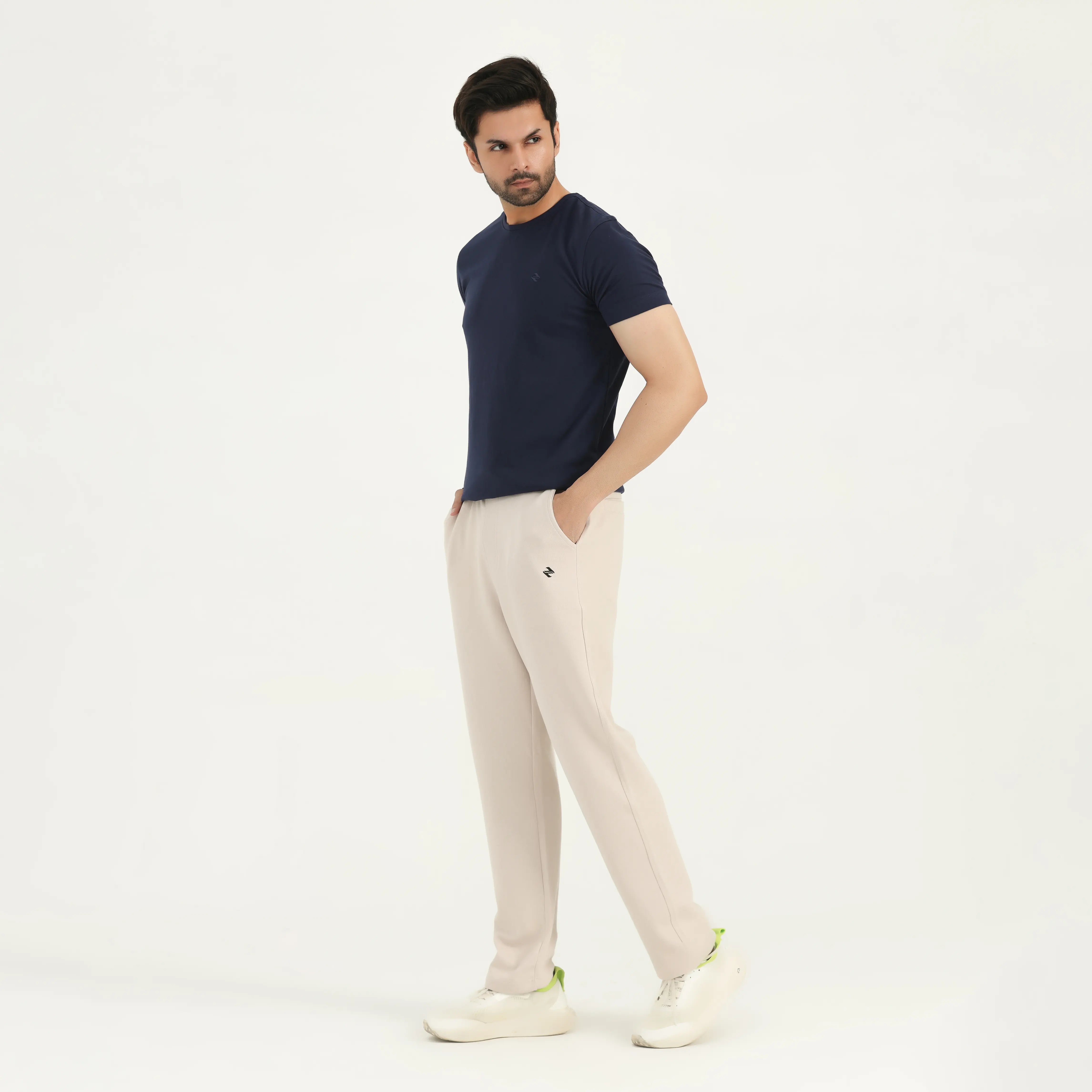 INTERLOCK COTTON TROUSERS - IVORY