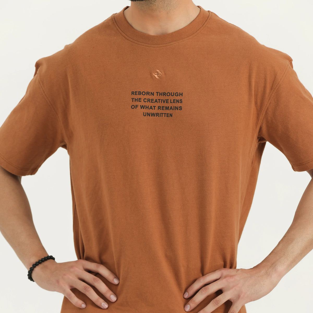 INTERLOCK RELAXED-FIT DROP-SHOULDER CO-ORD SET - BROWN