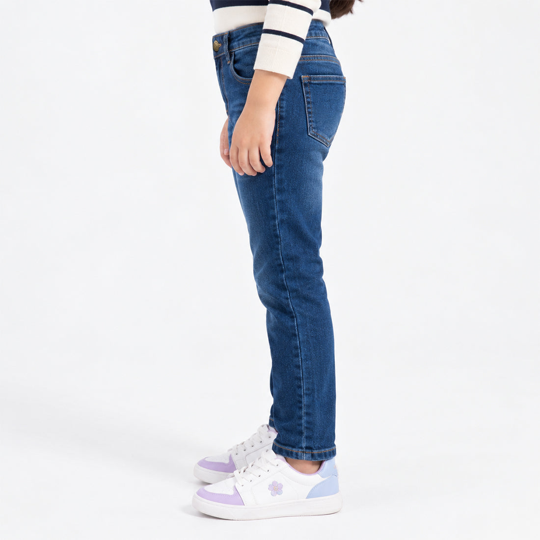 JUNIOR GIRLS RELAXED SLIM FIT DENIM – DARK BLUE