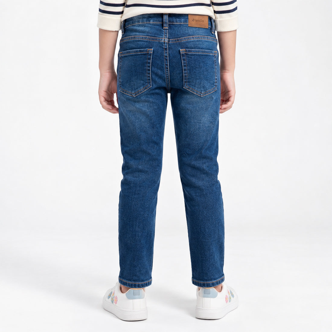 JUNIOR GIRLS RELAXED SLIM FIT DENIM – DARK BLUE