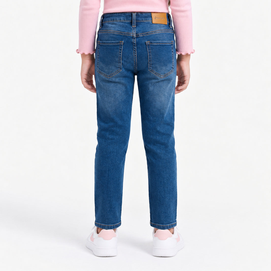 JUNIOR GIRLS RELAXED SLIM FIT DENIM – MEDIUM BLUE