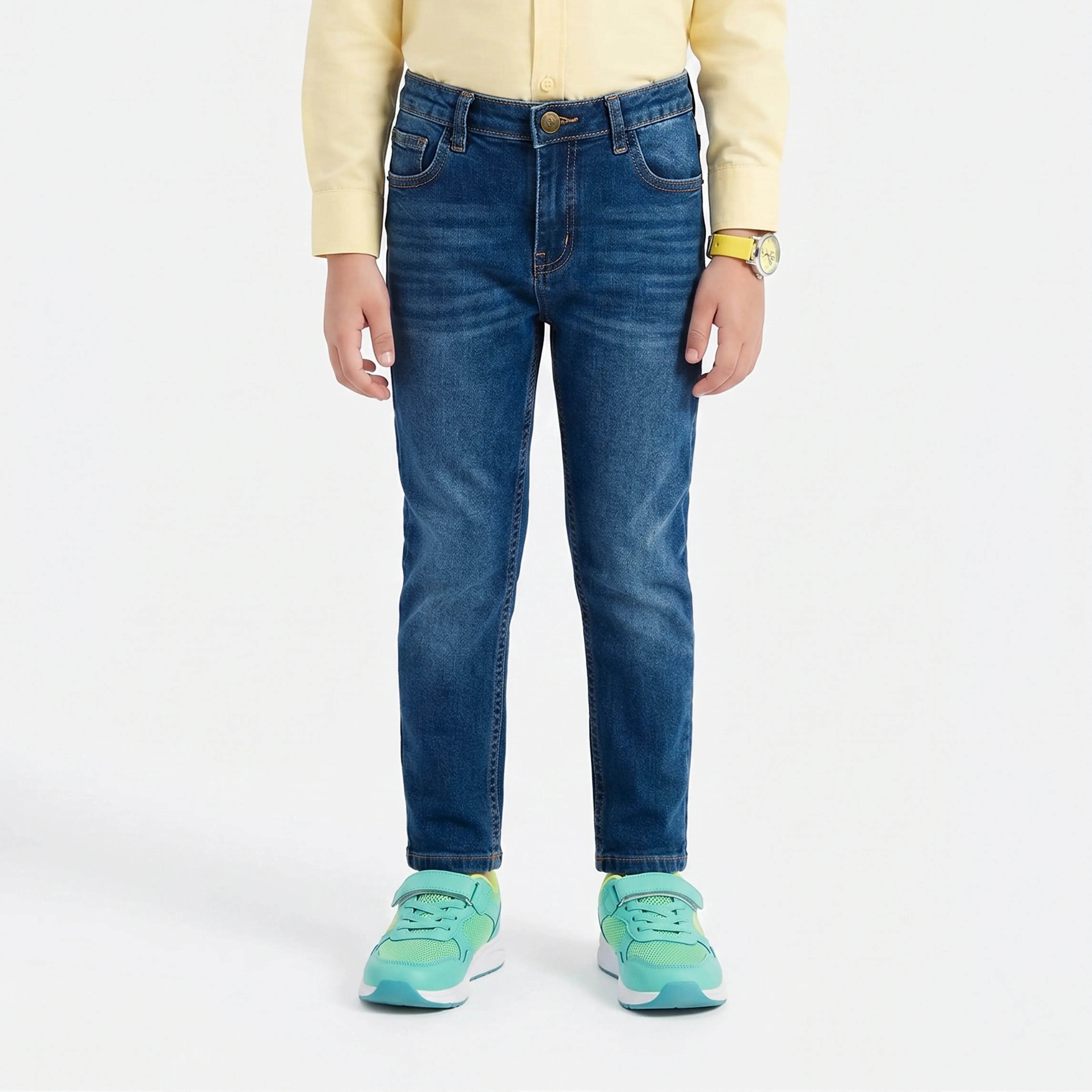 KIDS RELAXED SLIM FIT DENIM – MEDIUM BLUE