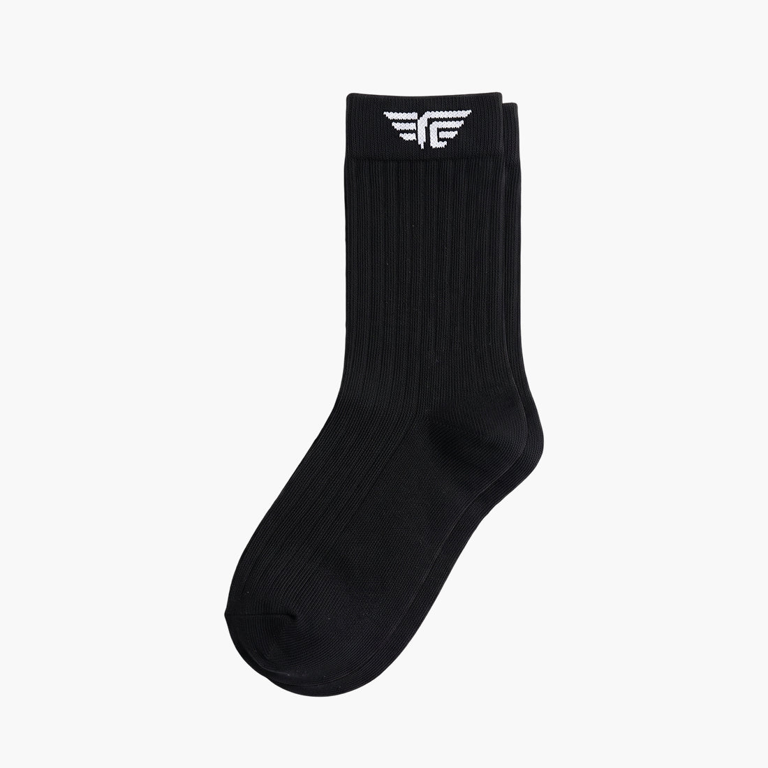 MEN RIBBED SHORT CREW SOCKS BLACK NAVZA