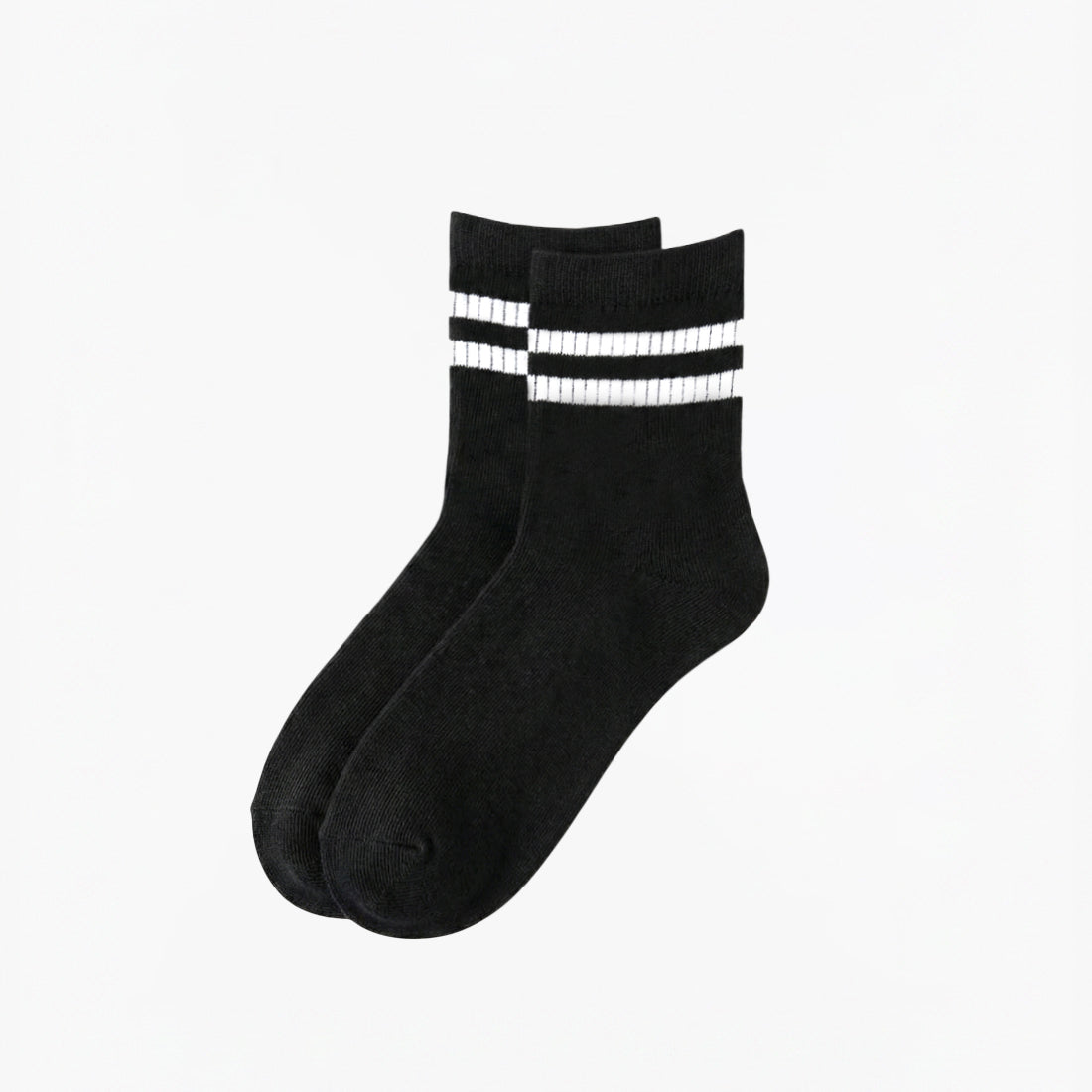 MEN SHORT CREW SOCKS BLACK | NAVZA