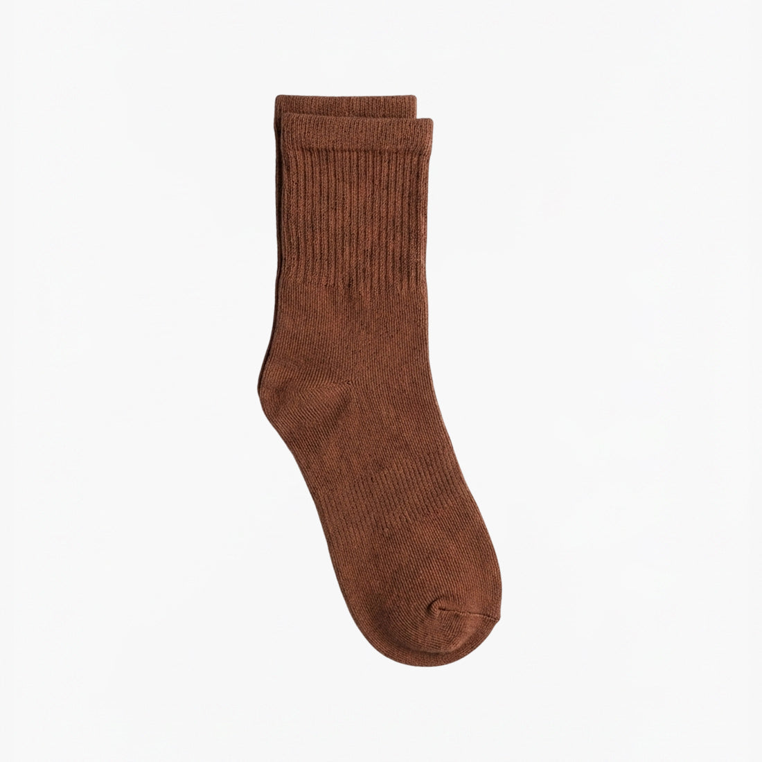 MEN SHORT CREW SOCKS BROWN | NAVZA