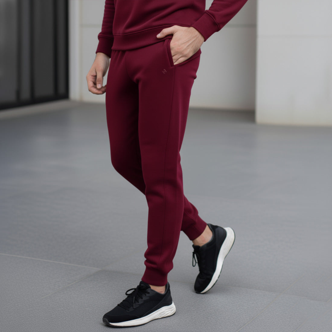 Fleece Trouser Burgundy | NAVZA