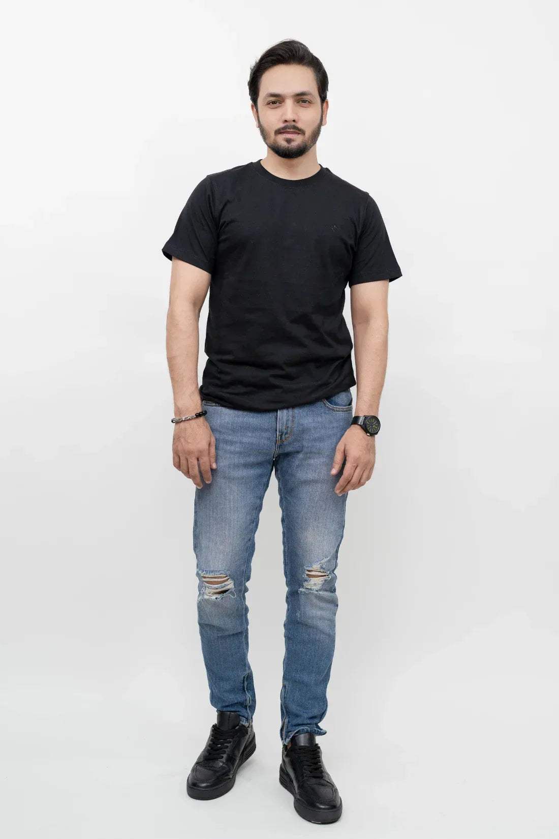 ML REGULAR FIT TEE – BLACK - NAVZA
