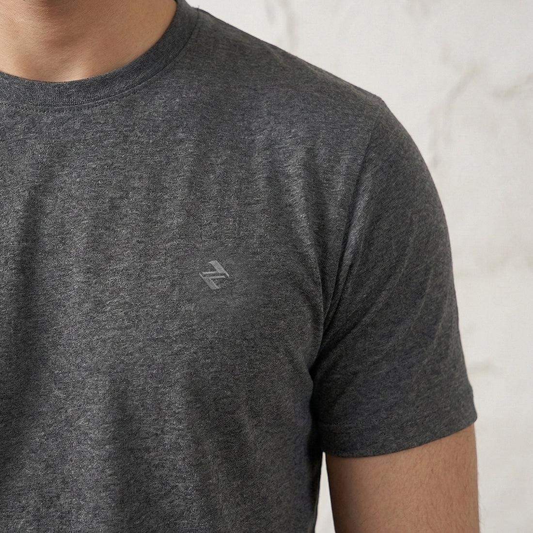 SLIM FIT T-SHIRT CHARCOAL NAVZA