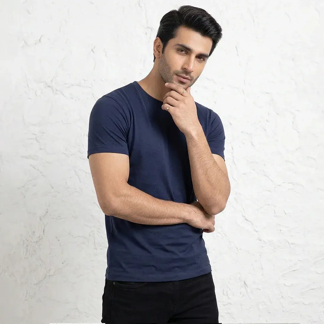SLIM FIT T-SHIRT NAVY NAVZA