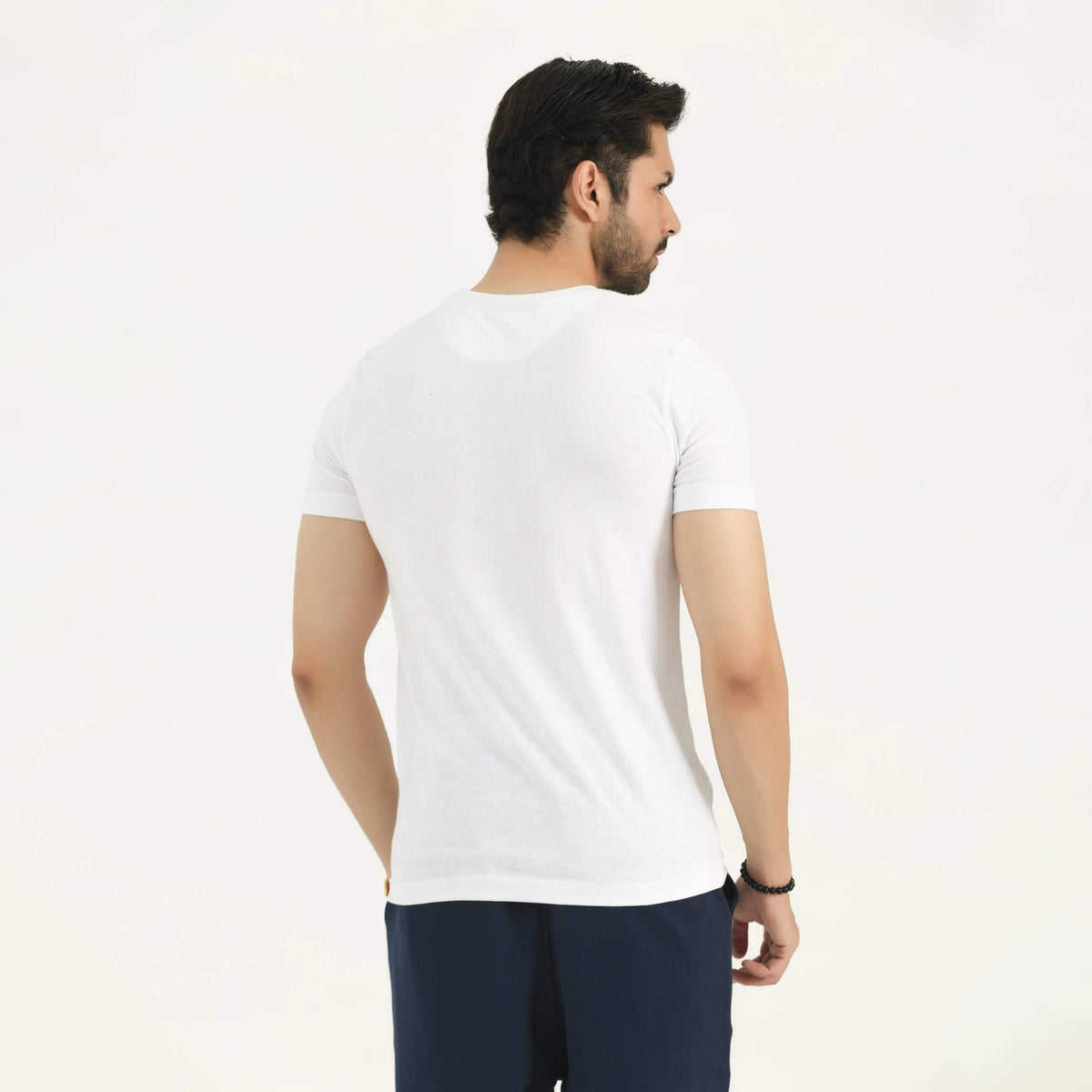 ML SLIM FIT TEE WHITE NAVZA