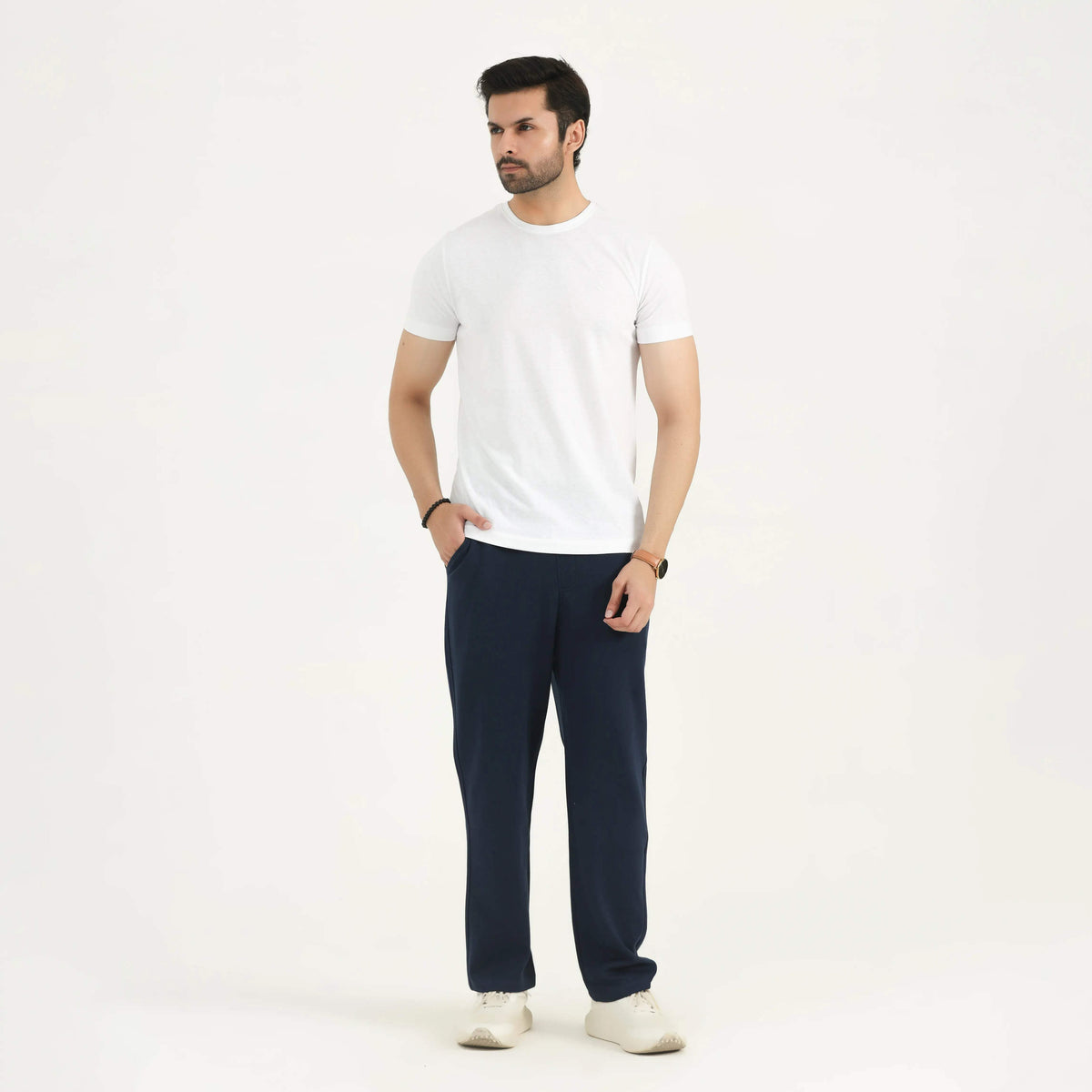 ML SLIM FIT TEE WHITE NAVZA