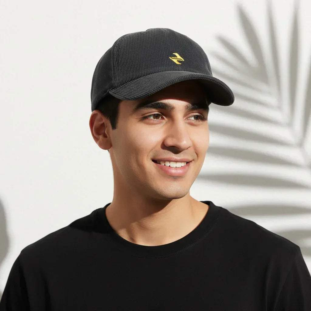 CORDUROY CAP | CHARCOAL GREY - NAVZA