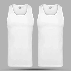 PACK OF 2 SLEEVES LESS VEST – WHITE