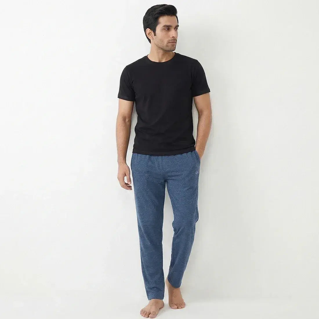PACK OF BLACK UNDERTEE AND DENIM TROUSER NAVZA