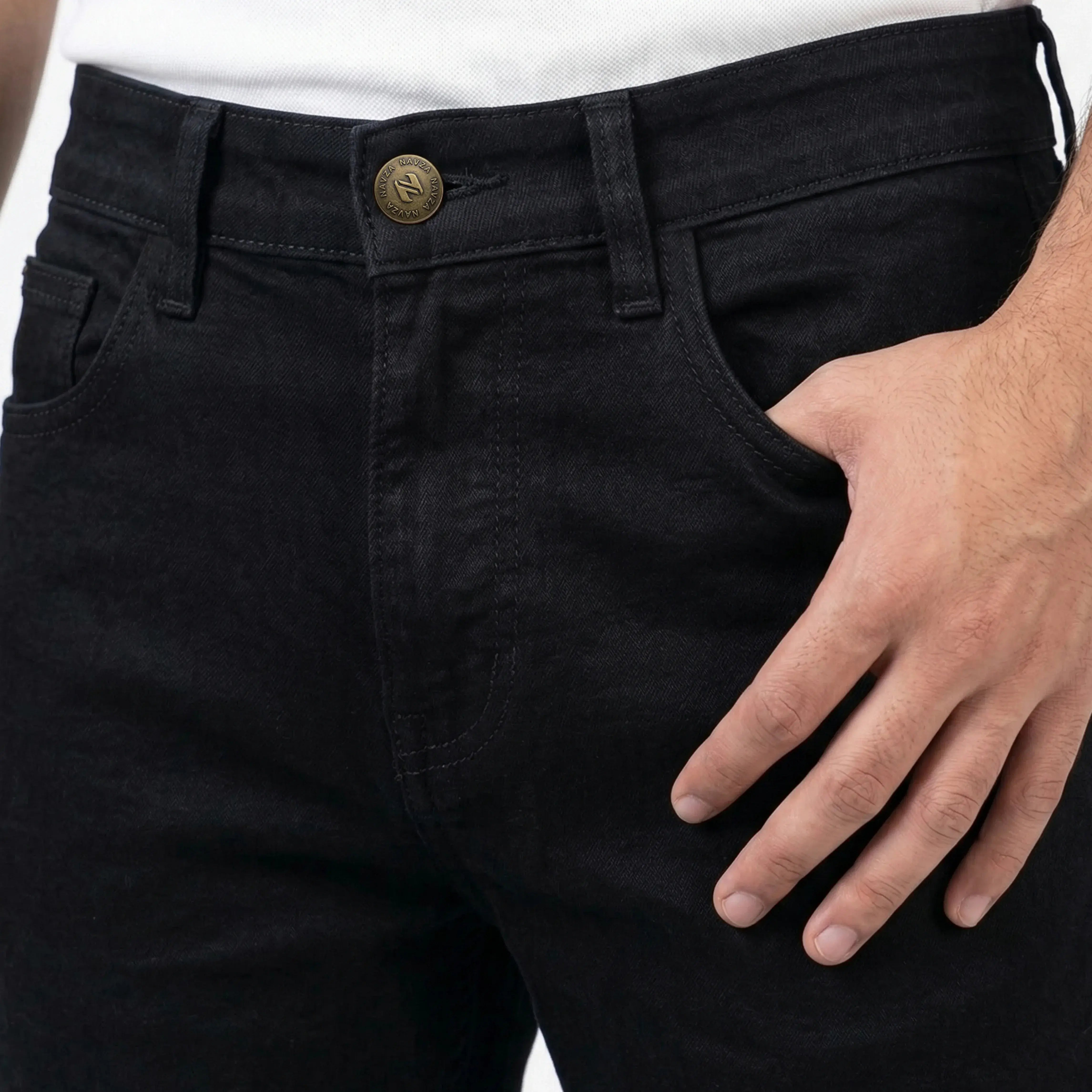 RELAXED STRAIGHT FIT DENIM - BLACK