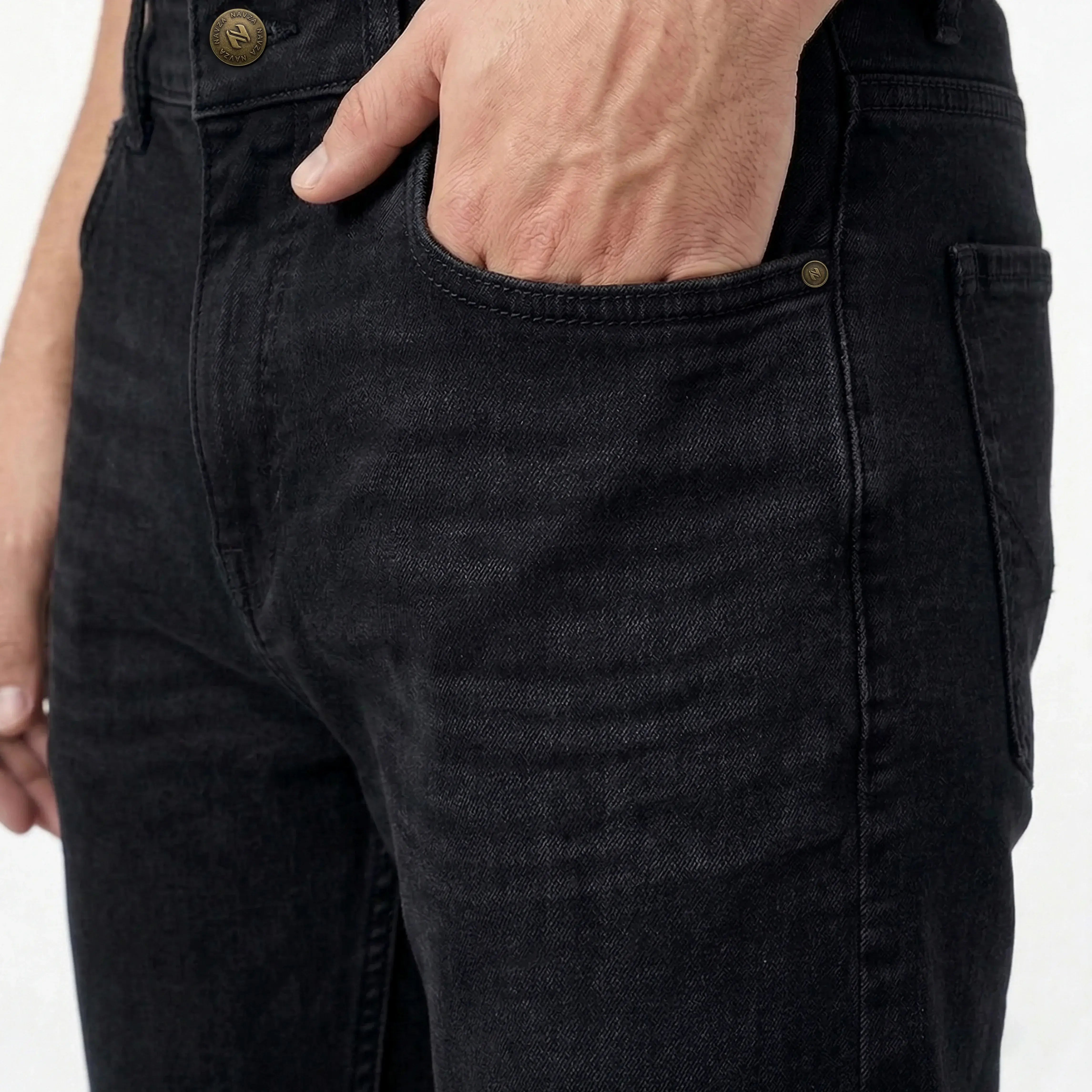 RELAXED STRAIGHT FIT DENIM – CHARCOAL BLACK