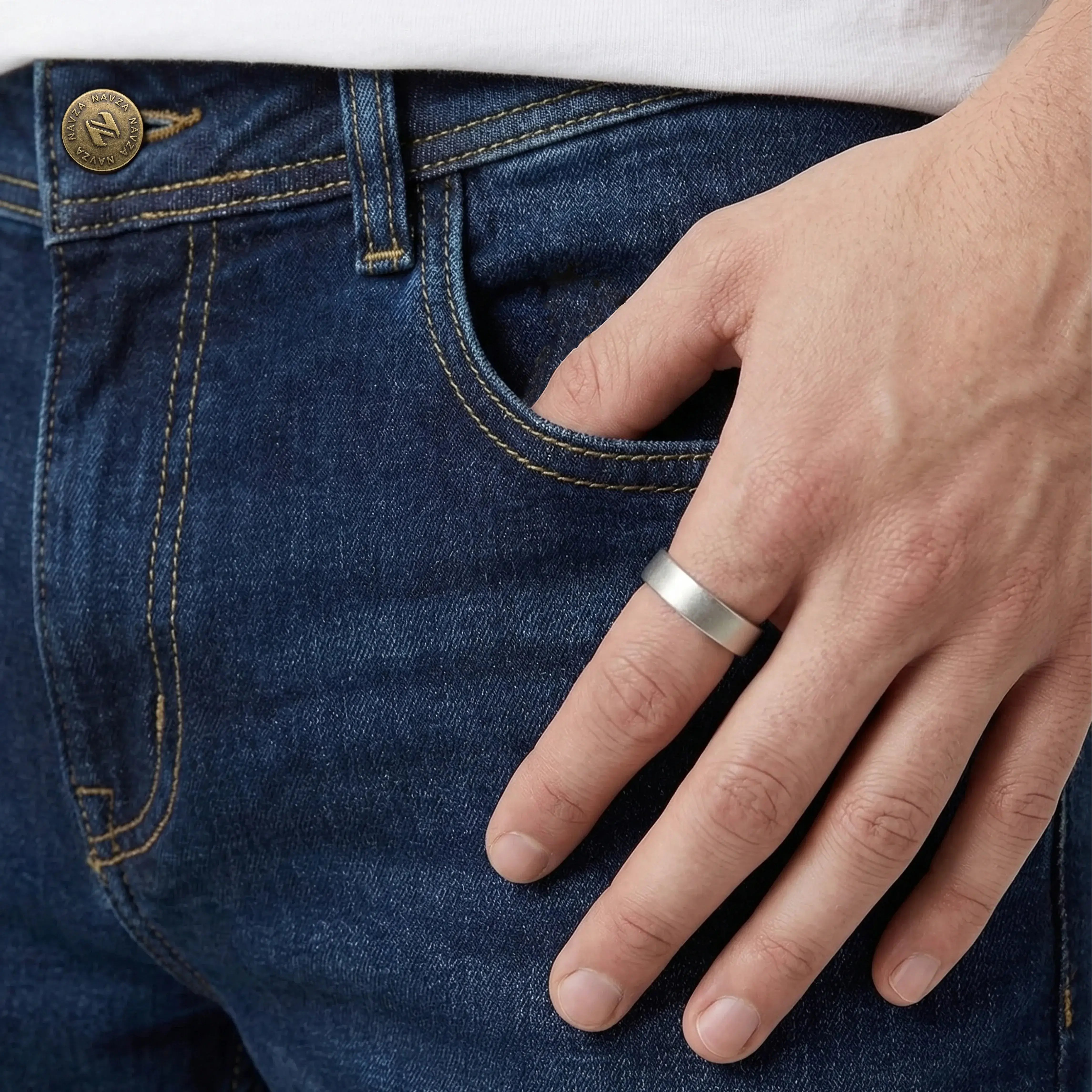 RELAXED STRAIGHT FIT DENIM – DARK BLUE