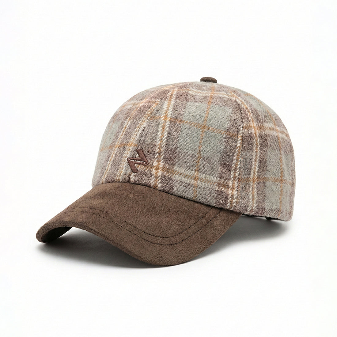 Scottish tartan cap grey & brown | NAVZA