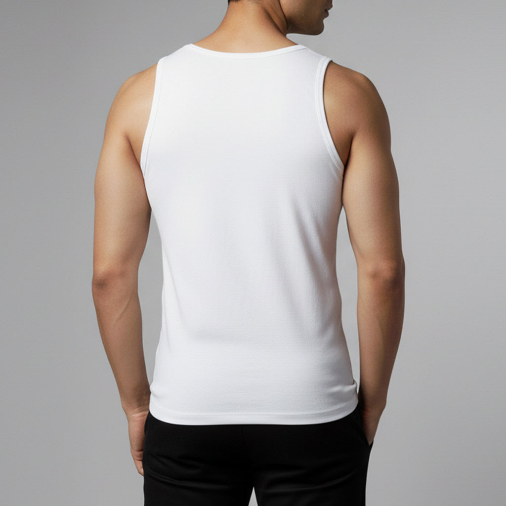 Sleeveless Vest White | NAVZA