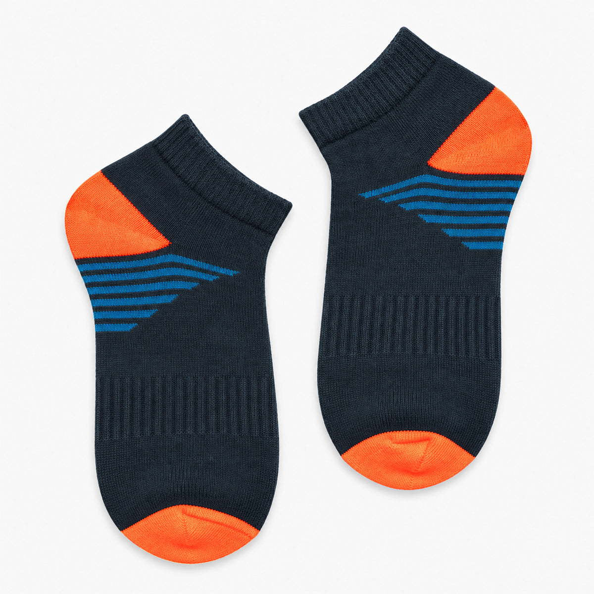 SPORT STRIPE ANKLET SOCKS - NAVY
