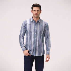 STRIPED SHIRT – SKY BLUE