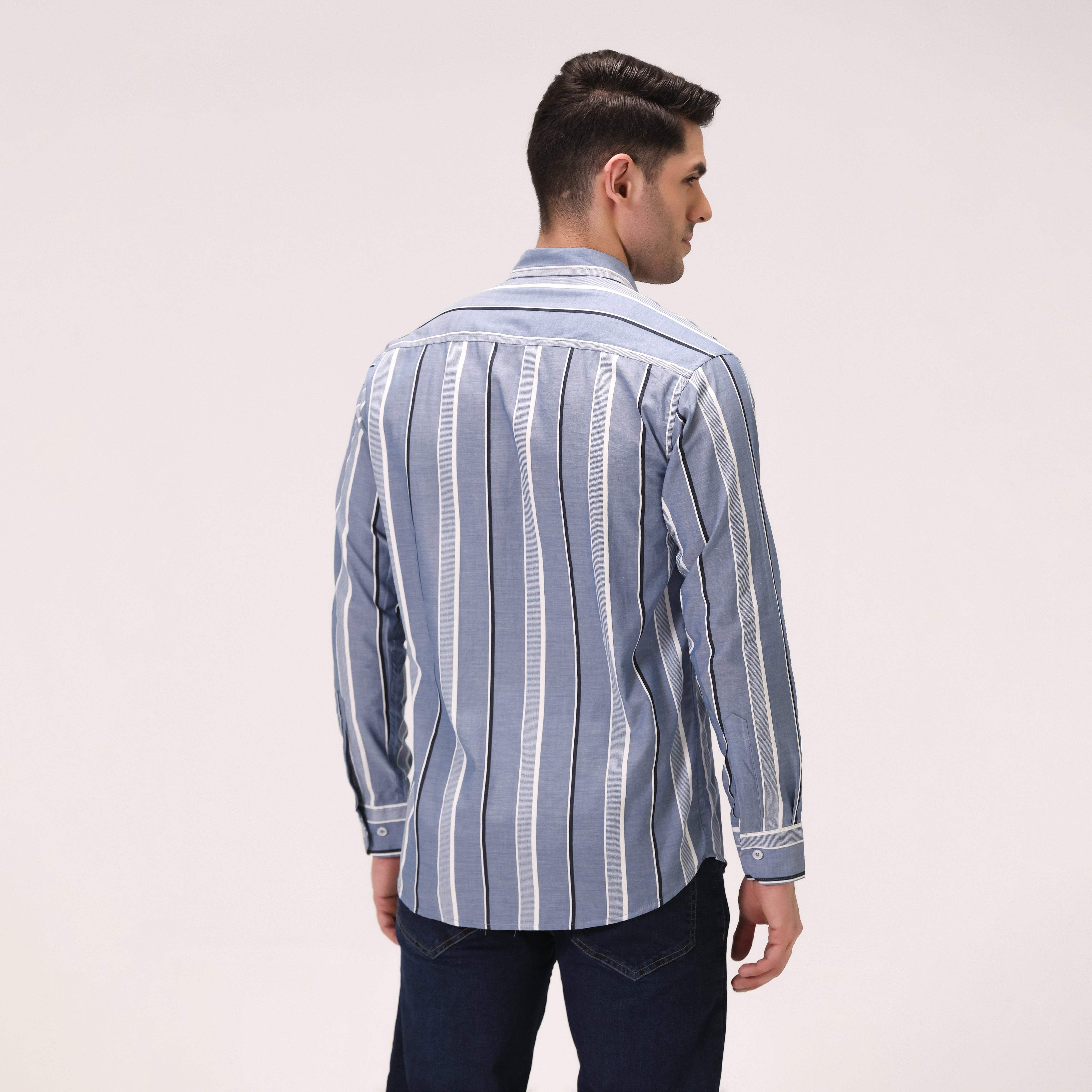 STRIPED SHIRT – SKY BLUE