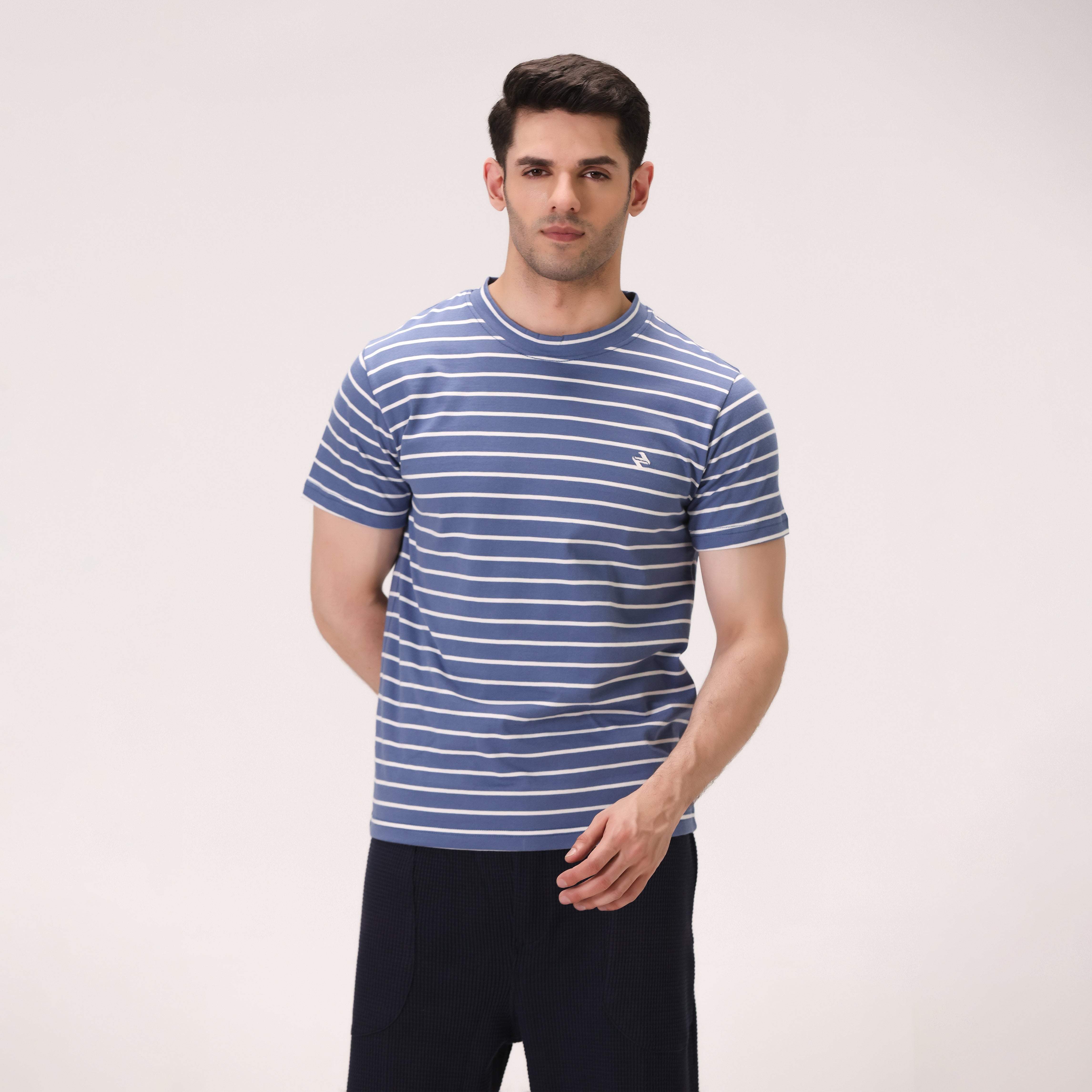 STRIPED T-SHIRT – BLUE