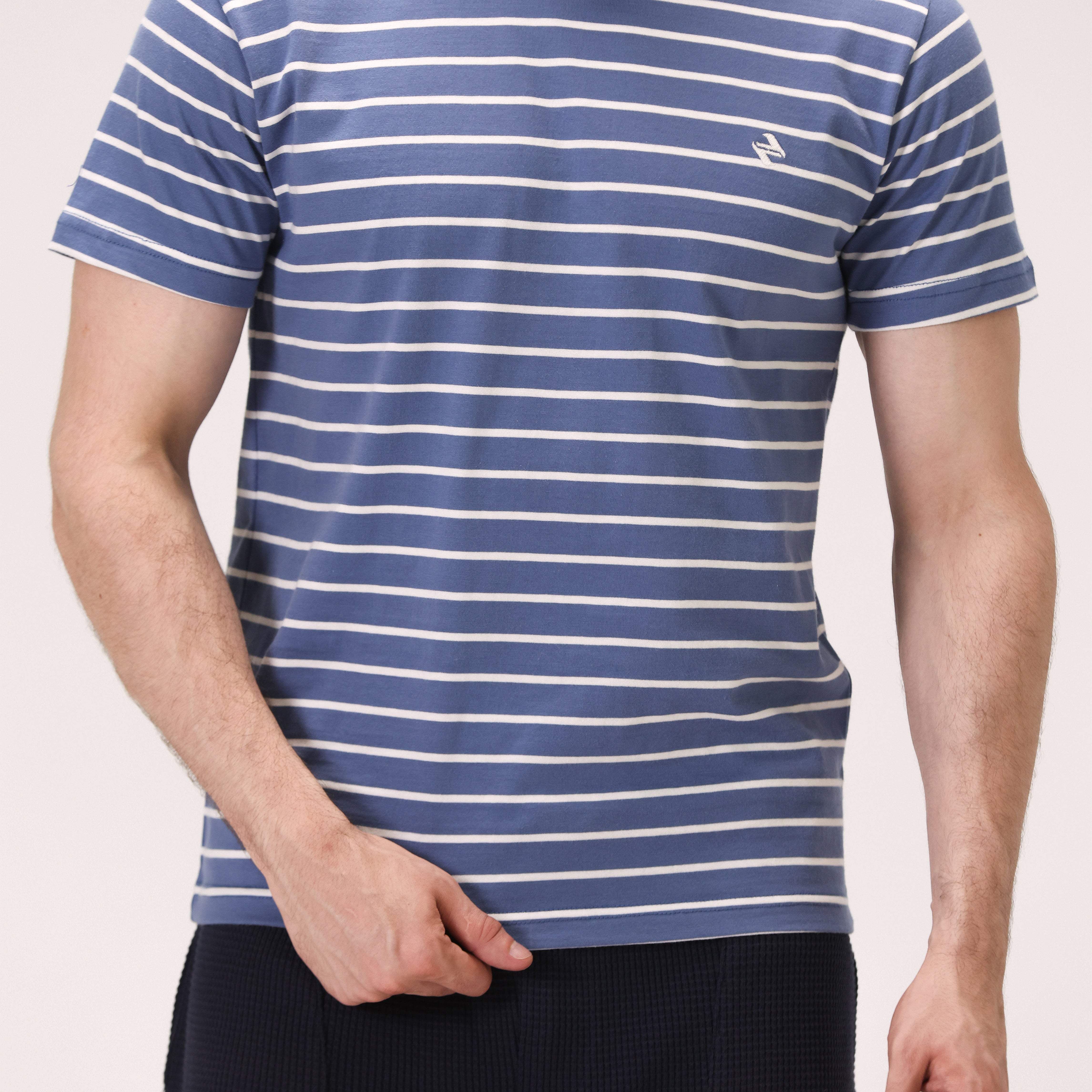 STRIPED T-SHIRT – BLUE