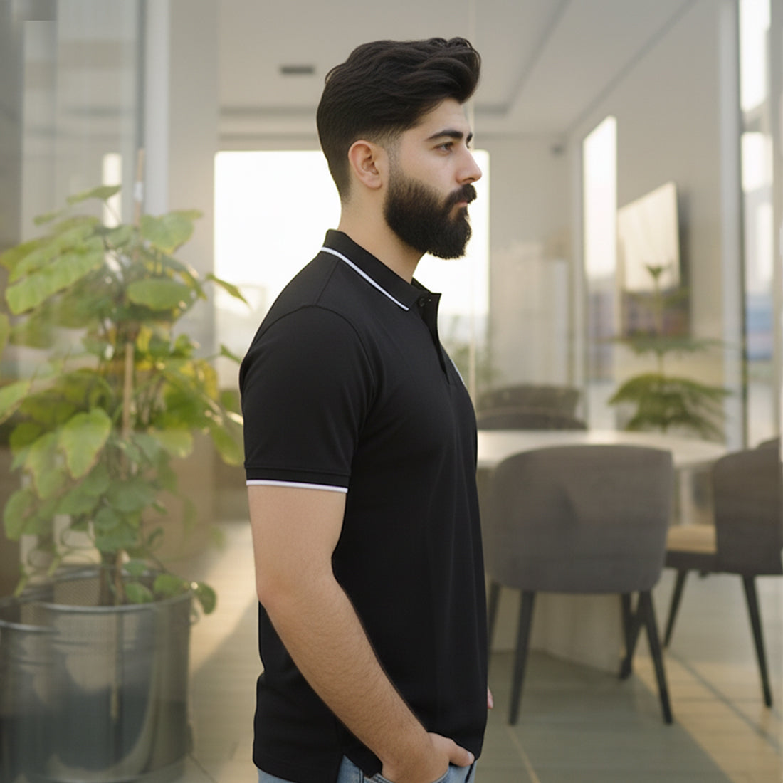 ST HV POLO - BLACK