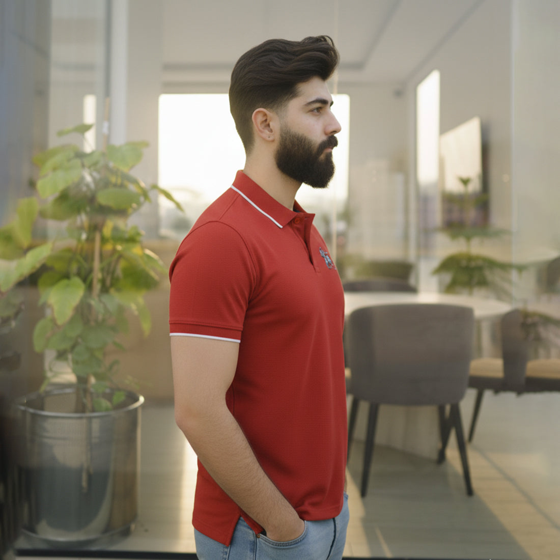 ST HV POLO - MAROON