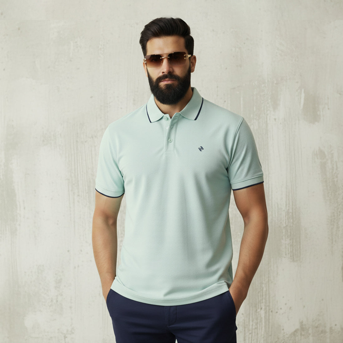 ST LV POLO - AQUA BLUE