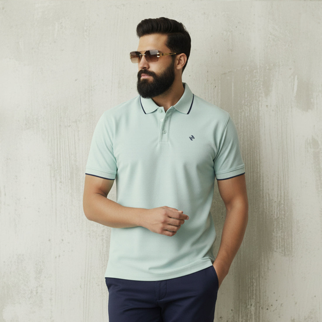 ST LV POLO - AQUA BLUE
