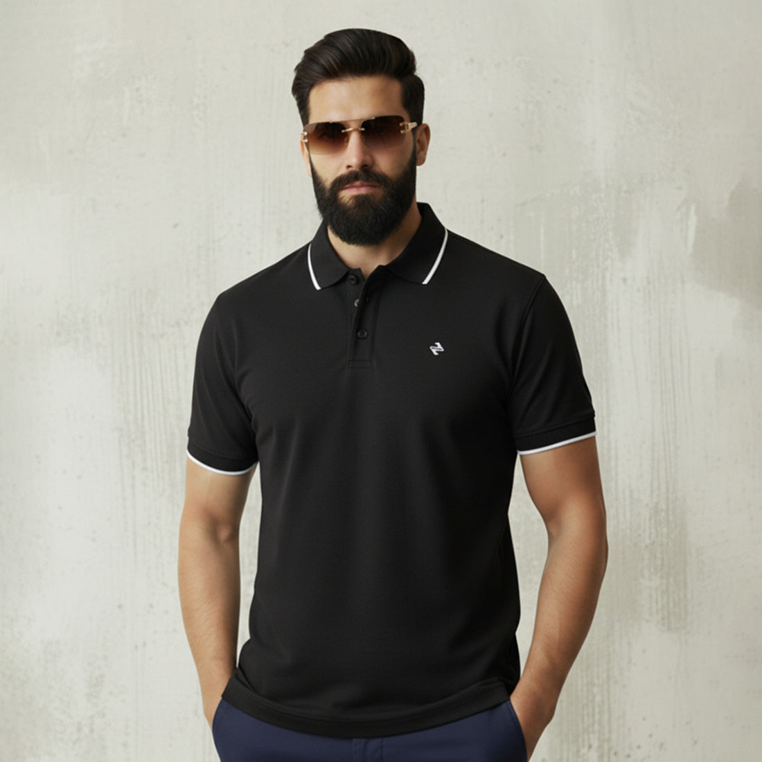 ST LV POLO - BLACK