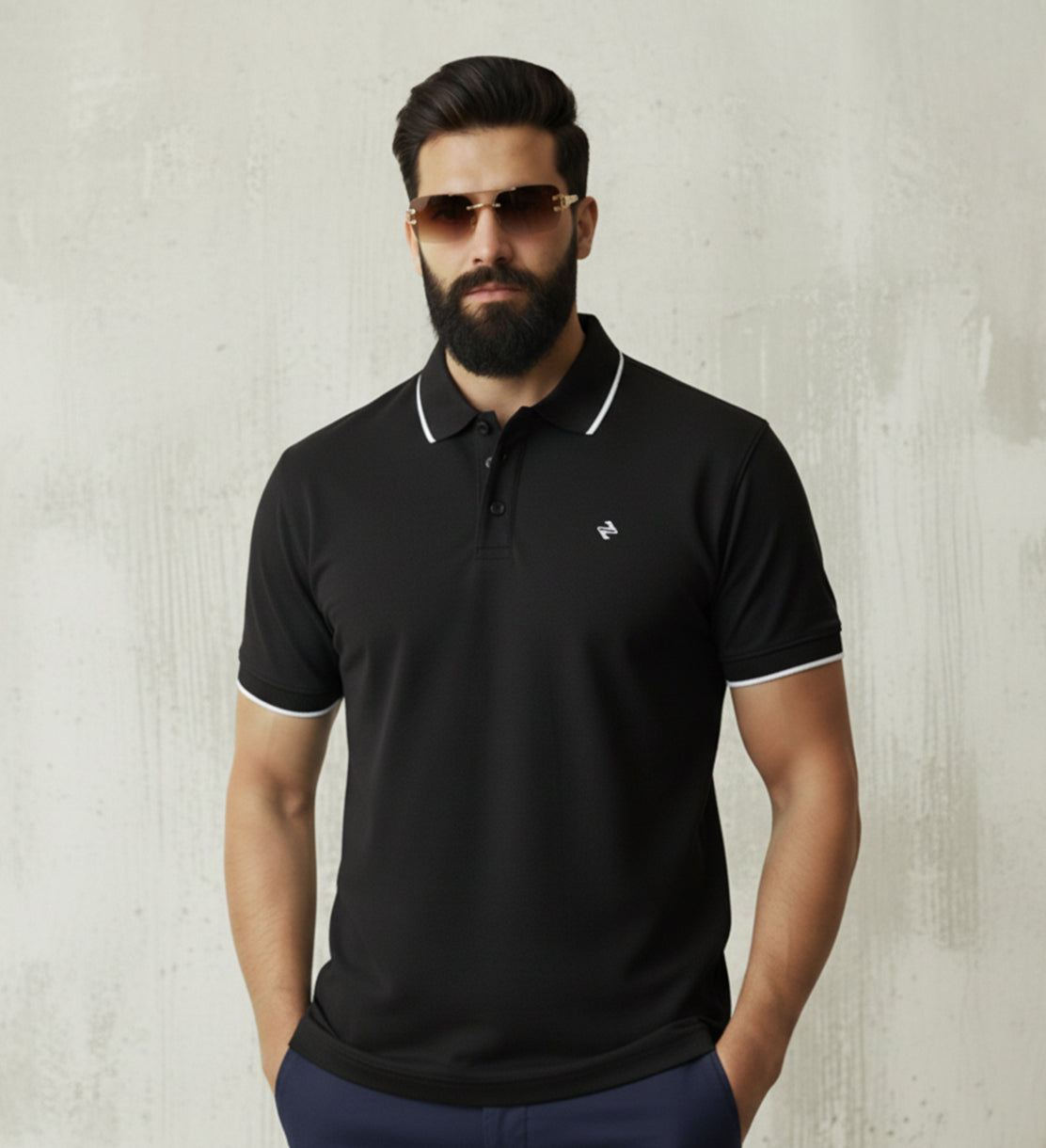 ST LV POLO - BLACK