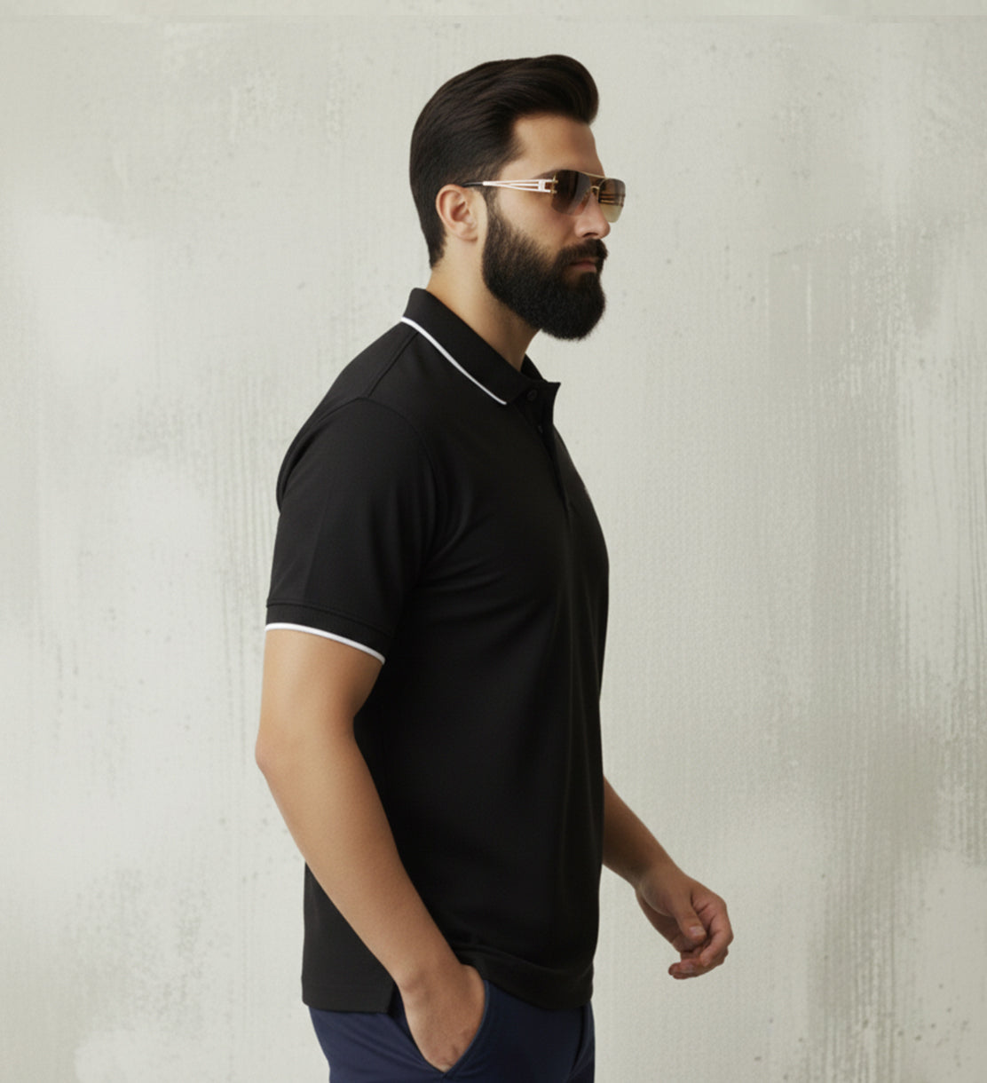 ST LV POLO - BLACK