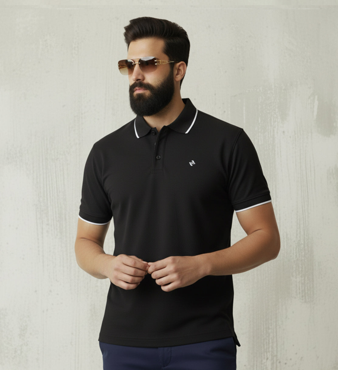 ST LV POLO - BLACK