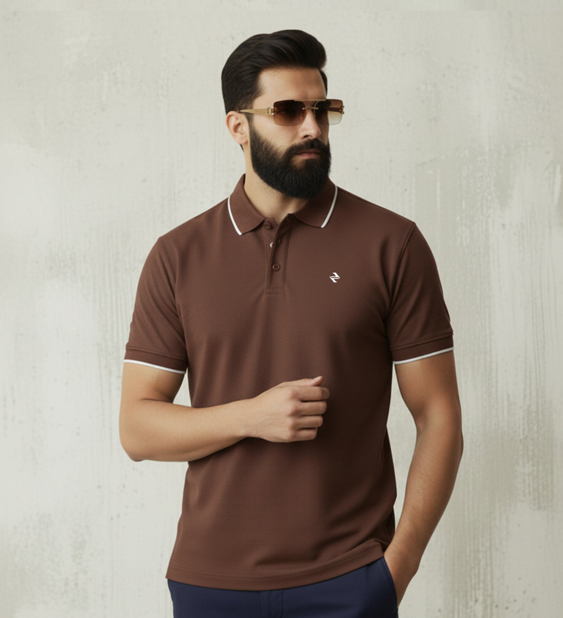 ST LV POLO - BROWN