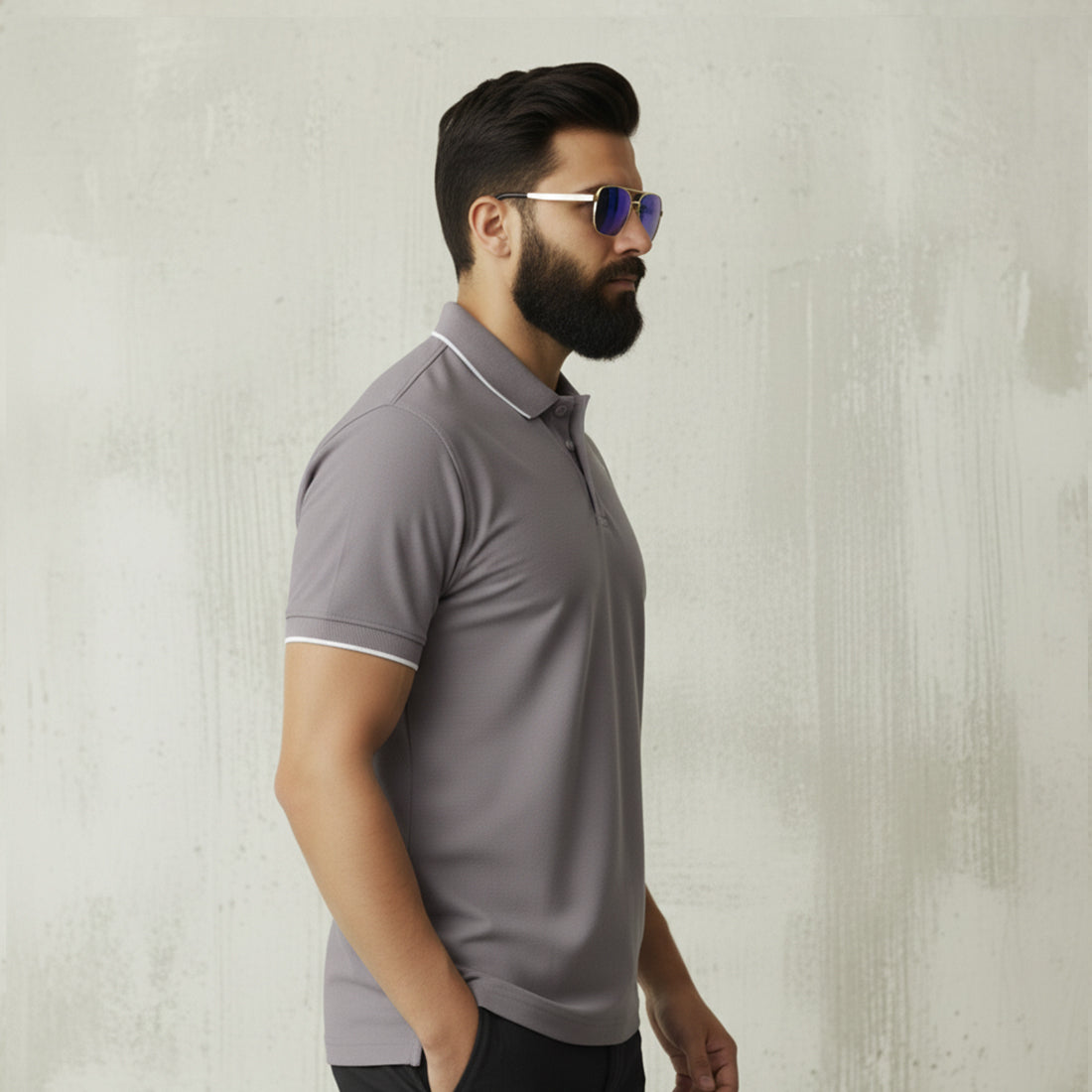 ST LV POLO - DARK GREY