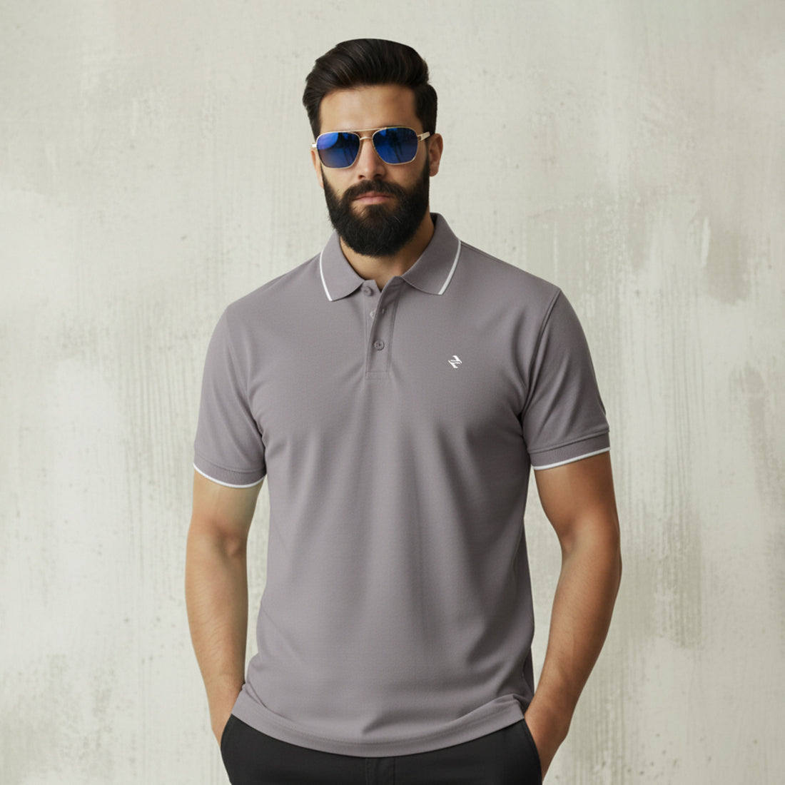 ST LV POLO - DARK GREY