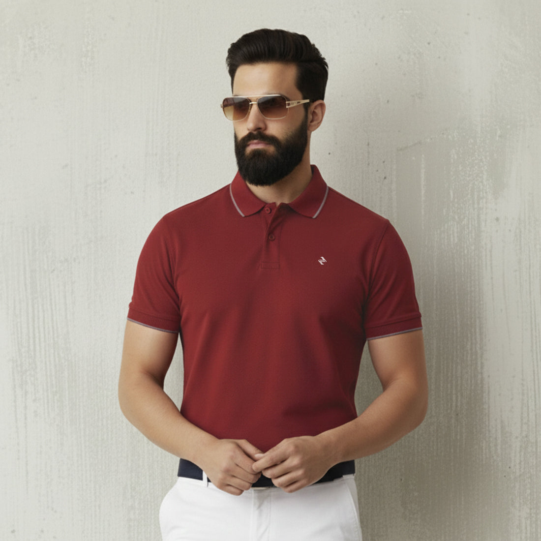 ST LV POLO - MAROON